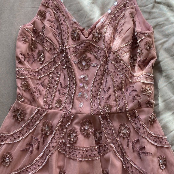 ASOS mauve/blush pink formal dress - Picture 3 of 6